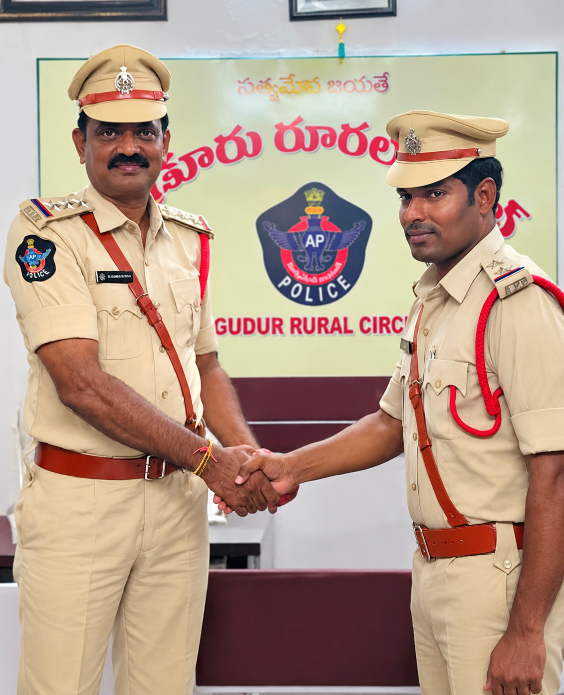 గూడూరు రూరల్ సీఐగా కె. వెంకట్రావు బాధ్యతల స్వీకరణ
